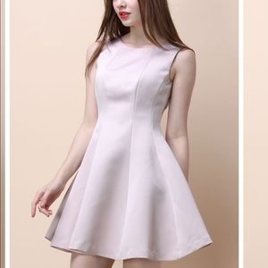 Chic Wish Pink Flare Dress